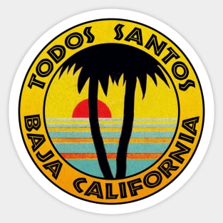 Surf Todos Santos Mexico Surfing Baja California Sur Vintage Sticker